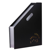 (Vertical section, Black) Multi-Layer Expandable Folder A4 13 Pocket Accordion Paper Organizer for Office