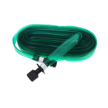 Flat Soaker Hose 1/2 Inch PVC Garden Irrigation Hose for Lawn and Flower Beds Even Water Distribution