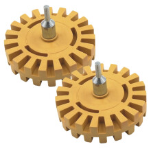 2pcs Adhesive Remover Wheel for Drill Fast Durable Rubber Eraser Wheel Automotive Decal Removal Tool