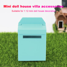 1:12 Doll House Mailbox Flipable Green Wood