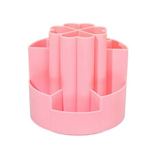 (Pink) Makeup Brush Organizer, Cosmetics Pen Storage Organizer Pen Holder Storage Cup