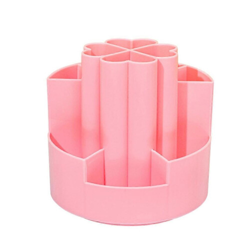(Pink) Makeup Brush Organizer, Cosmetics Pen Storage Organizer Pen Holder Storage Cup