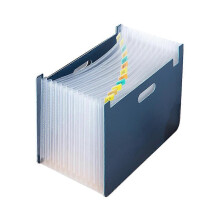 (Blue) 13 Pockets Expanding File Folder A4 Organizer Document Paper Storage Holder School Office Stationery