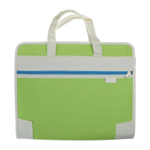 (Green) Portable Expanding File Folders 13 Pocket Zipper Closure Document Organizers