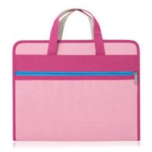 (Pink) Portable Expanding File Folders 13 Pocket Zipper Closure Document Organizers