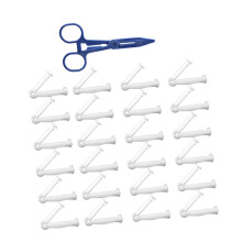 Umbilical Cord Clamp and Scissors Set for Pigs Cats Dogs NonSlip Serrated Grip Safe Newborn Care