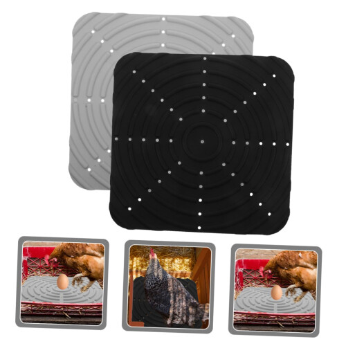 2pcs Washable Silicone Chicken Nesting Pads, Durable Coop Liners with Egg Cushion Protection, Easy Clean Design 1