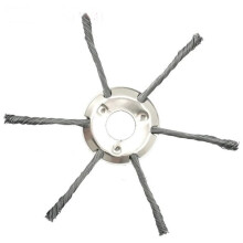9 Inch Wire Wheel Brush for Rust and Moss Removal, Durable Steel Construction, Fits Straight Shaft