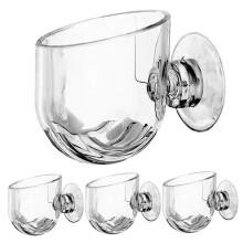 4Pcs Aquarium Plant Holder with Secure Suction Mount, Clear Plastic Fish Tank Accessories for Aquatic Plants