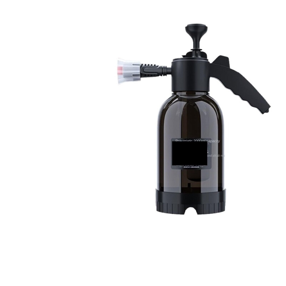 2L Hand Pump Car Foam Sprayer With Adjustable Nozzle, Pressure Control And Water Saving Design Black 9073542070023