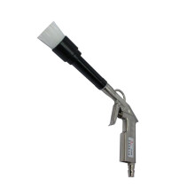 Stainless Steel Air Duster Gun with Adjustable 360 Rotating Airflow, Rubber Tip, for Car Cleaning