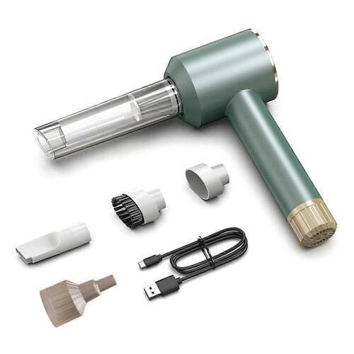 (wireless, Green) Cordless Handheld Vacuum USB Rechargeable