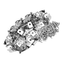 100 Sets Heavy Duty Wire Fence Clips with Screws for Cattle Panel Fasteners Livestock Fencing Hardware