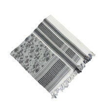 (black and white camo) Shemagh Desert Scarf Black and White Arab Keffiyeh Shawl Wrap with Tassels Scarves Bandana Head Wraps for Men and Women
