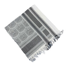 (black and white eagl) Shemagh Desert Scarf Black and White Arab Keffiyeh Shawl Wrap with Tassels Scarves Bandana Head Wraps for Men and Women