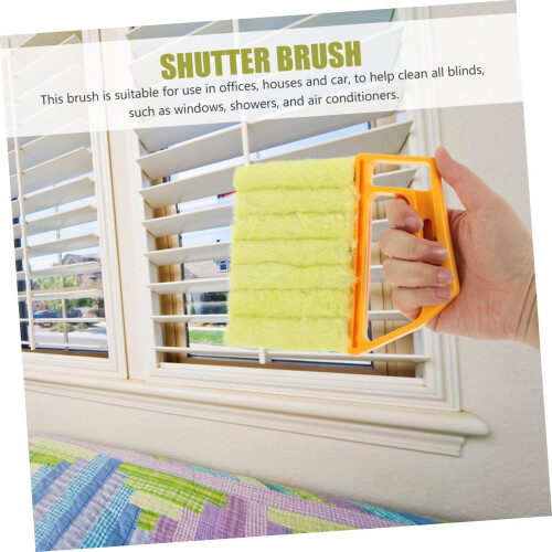 2pcs Blind Cleaner Brush Set for Window Shutter Easy Dust Removal Durable Reusable Design Orange 1