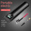 (Black) Tire Inflator Portable Air Compressor with Display Emergency LED Lights 2