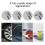 (Black) Tire Inflator Portable Air Compressor with Display Emergency LED Lights 5