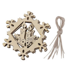 (7) DIY Wooden Christmas Decoration for Home Tree DIY Arts Crafts Decor Party Hanging Pendant to Paint Xmas Ornament