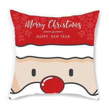 (7) Merry Christmas Cushion Cover Santa Claus Elk Decorative Pillow Throw Sofa for Case for Home Living Room New Year Decoration