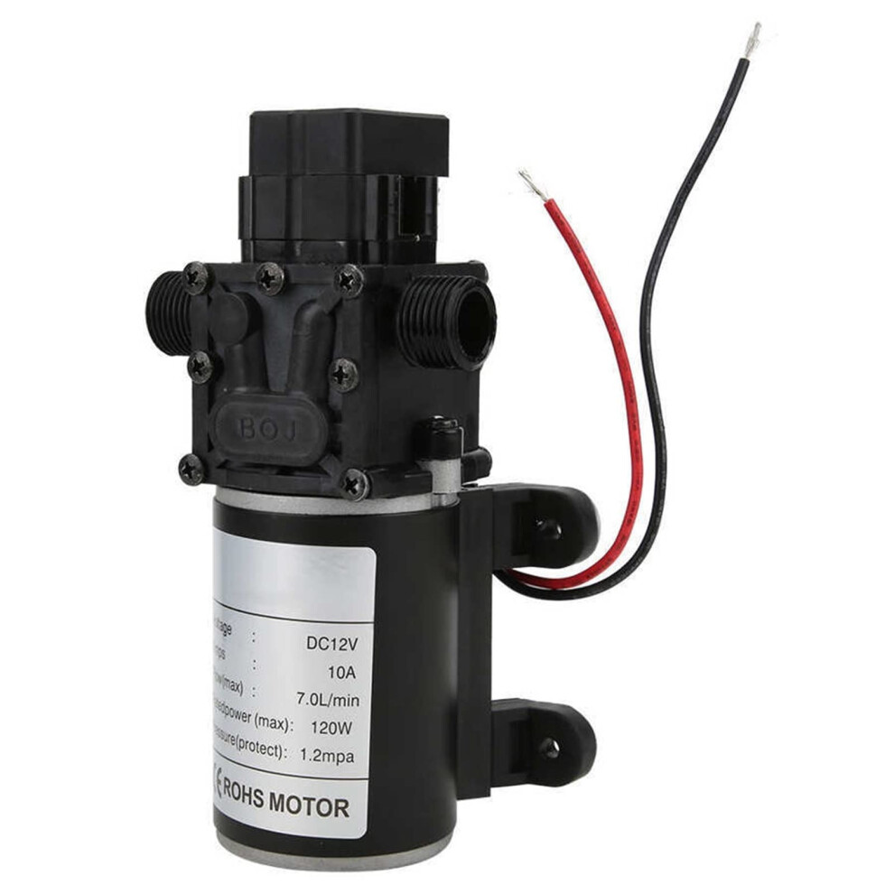 12V 120W Self Priming Diaphragm Water Pump Pressure 7L/Min Intelligent Pressure Control For Car Washing 9351714548861