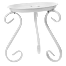 Rustic Iron Plant Stand for Indoor Decor, Compact Flower Pot Holder with Sturdy Legs