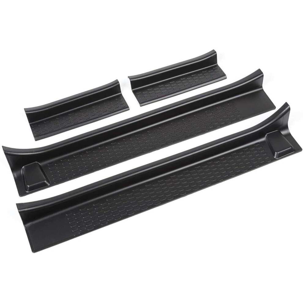 Door Sill Protectors ScratchâResistant Guards For Jeep Wrangler 2018Â2022 And Gladiator 2020Â2022 Black 9073542071075