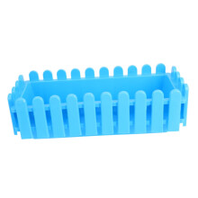 Durable Plastic Outdoor Planter Box for Succulents, Rectangular Garden Fence Flower Pot