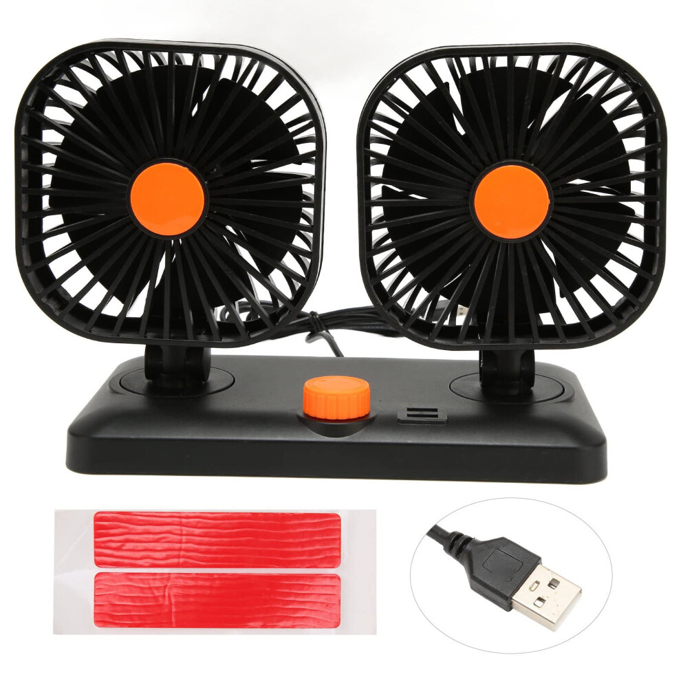 Car Cooling Fan 360 Rotatable Quiet Airflow With Powerful Suction Cup Usb Portable Car Fan For All Vehicles 9771547923824