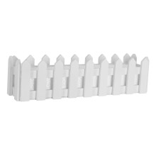 Artificial Flower Planter with Wooden Picket Fence Design, Secure Foam Insert, Rustic Home Decor Box