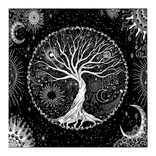 (80cm) Tarot Tablecloth Board Game Cards Pad Divination Tablecloth Pentacle Tablecloth