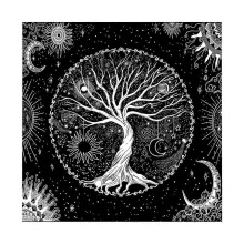 (50cm) Tarot Tablecloth Board Game Cards Pad Divination Tablecloth Pentacle Tablecloth
