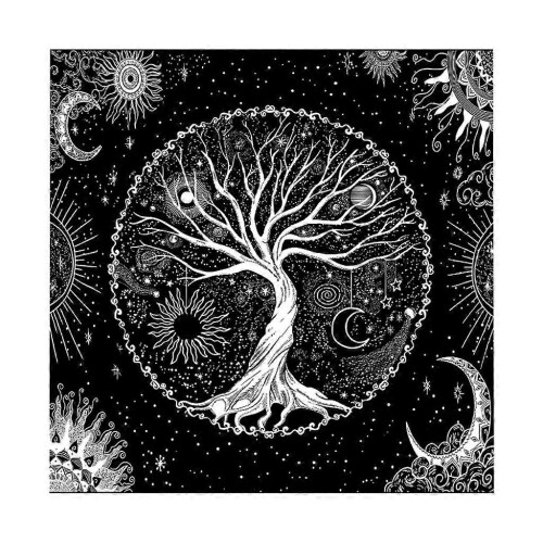 (50cm) Tarot Tablecloth Board Game Cards Pad Divination Tablecloth Pentacle Tablecloth