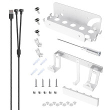 (White) For SwitchOLED Wall Hanging Game Console Stand Bracket Game Console Host Storage