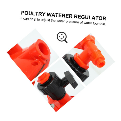 Adjustable Poultry Water Pressure Regulator for Chicken Drinker, Durable Plastic, Easy Installation 1