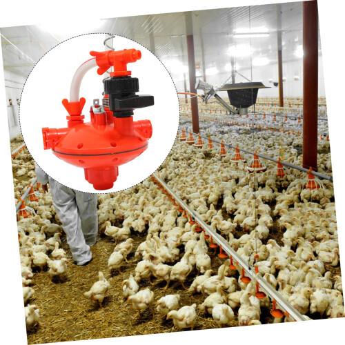 Adjustable Poultry Water Pressure Regulator for Chicken Drinker, Durable Plastic, Easy Installation 2