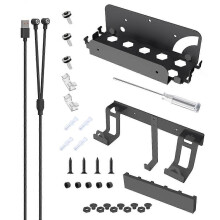 (Black) For SwitchOLED Wall Hanging Game Console Stand Bracket Game Console Host Storage
