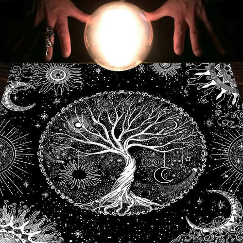 (80cm) Tarot Tablecloth Board Game Cards Pad Divination Tablecloth Pentacle Tablecloth 2