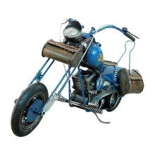 (Blue) Motorcycle Model Retro Home Ornament Handmade Collectible Unique Gifts Crafts