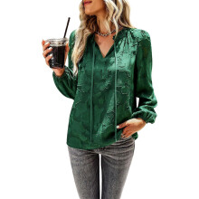 (M, Green) Women's Summer Tops Casual Loose Female Flowy T-Shirts Blouse Floral Blouses