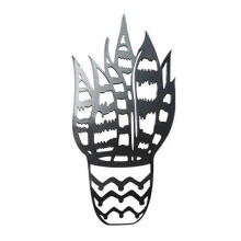 (Aloe vera) Metal Potted Plant Sign Hanging Pendant Model Accessory Supplies