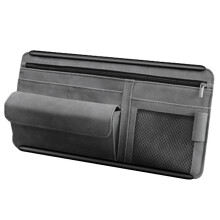 (Gray) Car Visor Sunglasses for Case Eye Glass Storage Box Automotive Accessories