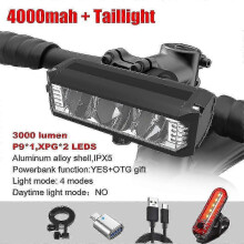(4000 mah combo) 6000lm Bicycle Light Front 8000mah Bike Light Ipx5 Waterproof Flashlight Usb Charging Headlight For Mtb Road Cycling Lamp - JA