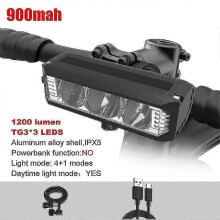 (900 mah) 6000lm Bicycle Light Front 8000mah Bike Light Ipx5 Waterproof Flashlight Usb Charging Headlight For Mtb Road Cycling Lamp - JA
