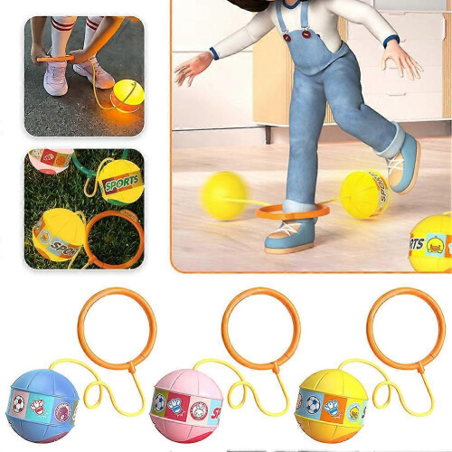 (Pink) Outdoor Skip Balls Toy Improve Coordination Outside Toy for Entertainment 1