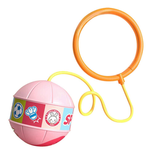 (Pink) Outdoor Skip Balls Toy Improve Coordination Outside Toy for Entertainment