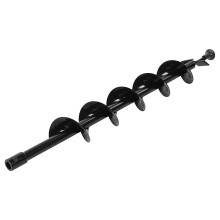 Auger Drill Bit 100x800mm Single Blade for 20mm Shaft, Efficient Soil Removal Garden Post Hole Digger