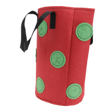 Strawberry Planting Bag with Breathable Waterproof Fabric, Vertical Hanging Grow Bag for Balcony Gardening
