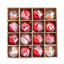 (Style 3) Colorful Painted Christmas Ball Ornament 16pcs/box Decorations Hanging Ornaments Set for Christmas Holiday Festival Home