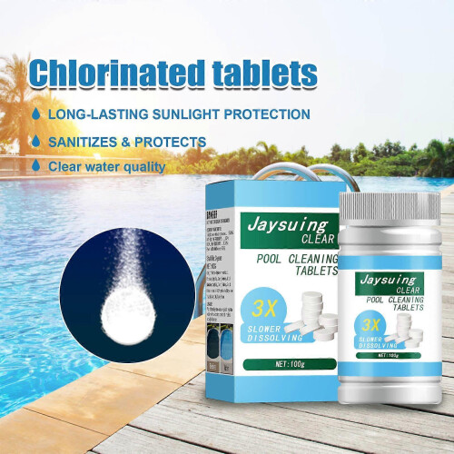 (Bagged, B) Pool Chlorinating Tablets Clear Balance Fast Acting & Quick Dissolving Pool Cleaning Maintenance Accessories 50/100g 2